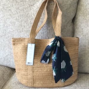 Draper James - Straw Bag with Floral Scarf
